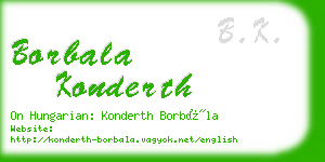 borbala konderth business card